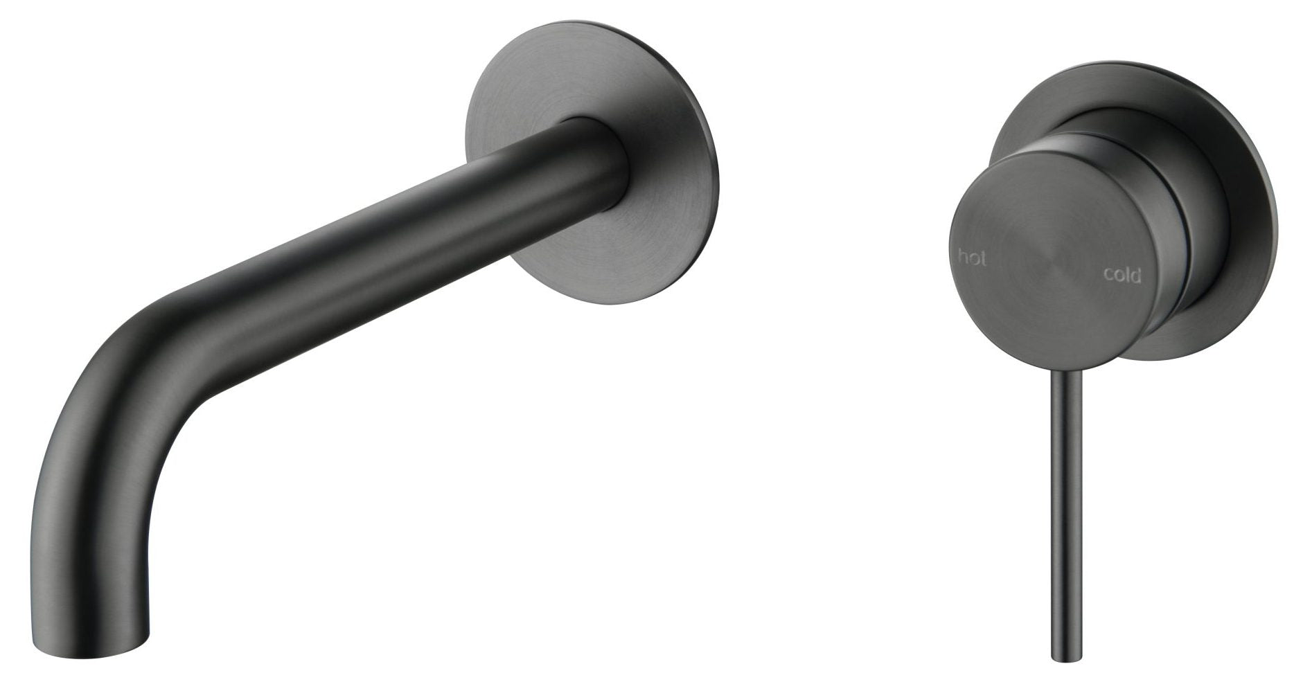 Hot Deal: 2P Mica Curved Wall-Spout Combo in Brushed Gun Metal