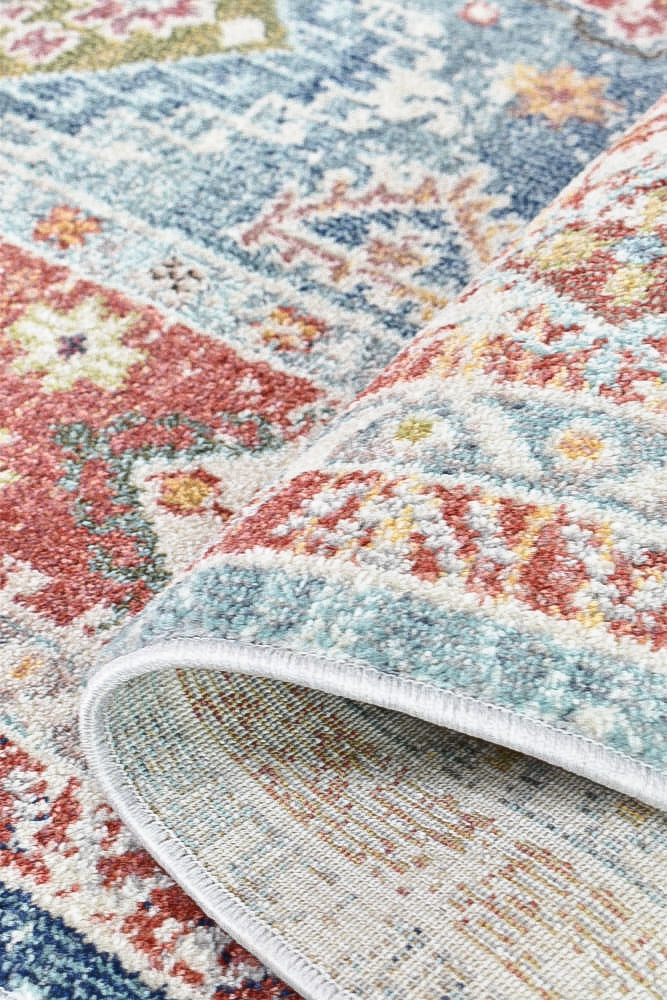 Grey Turkey-Made Machine-Woven Polypropylene Morocco 0414A Tile Rug
