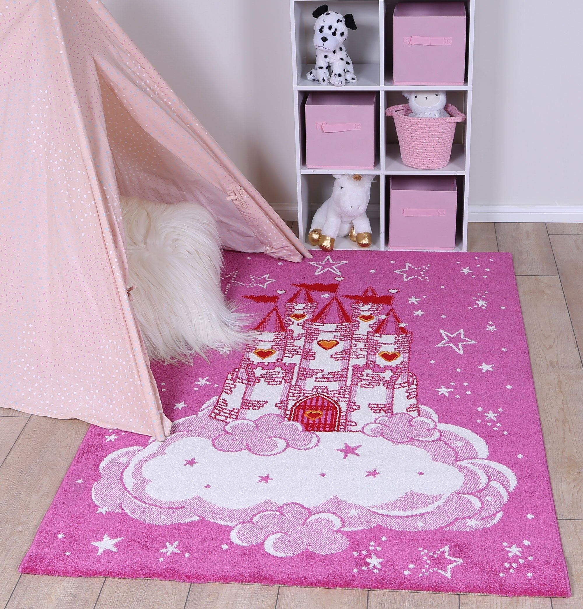 Pink Castle Rug for Lovely Nova Kids