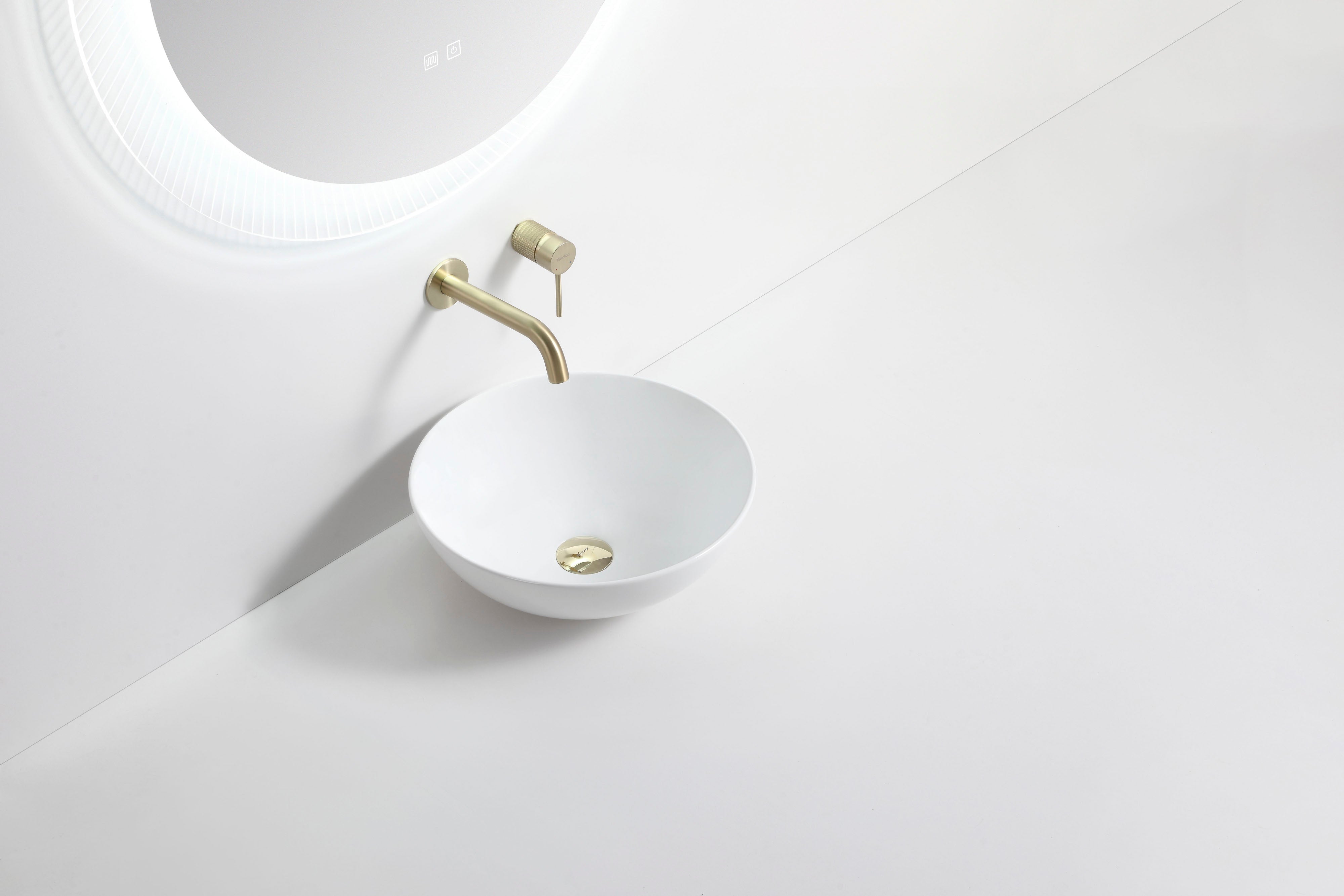 Hot Sale! White ABS Ceramic Above Counter Round Art Basin (400mm Size)