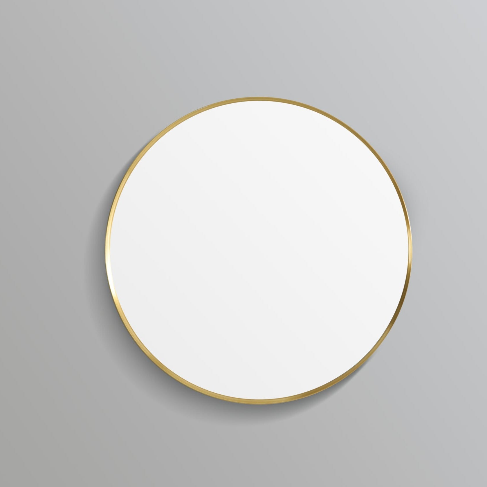 Yellow Gold Olivia Round Framed Mirrors in 600mm, 700mm & 800mm Sizes