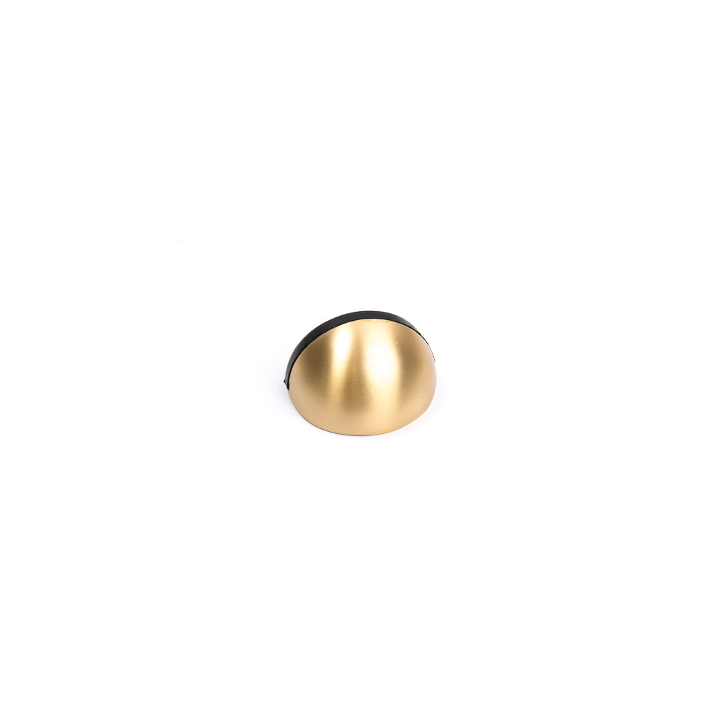 Amazing Half Moon Door Stop - Satin Brass & Matt Black