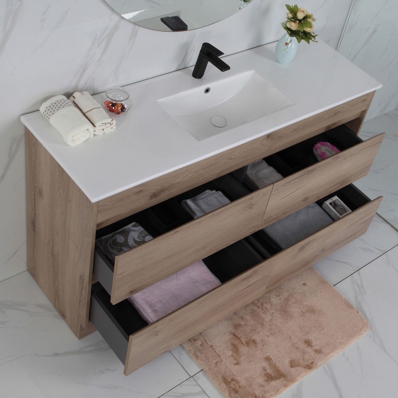 Get the Best MAX MDF Freestanding Vanity in Natural Oak - All Sizes Available