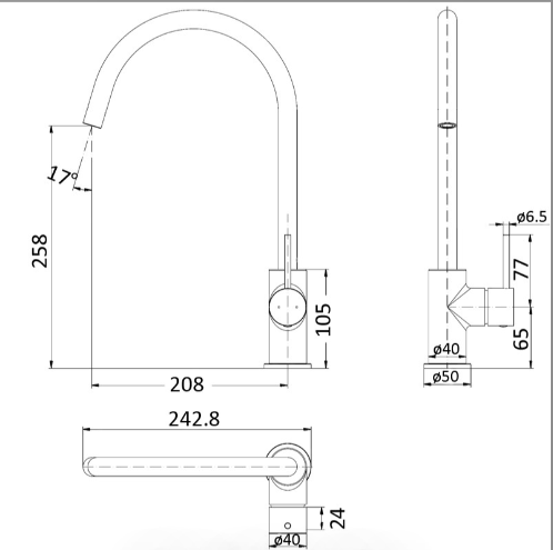 Hot Deal! Matte Black Hali Sink Mixer