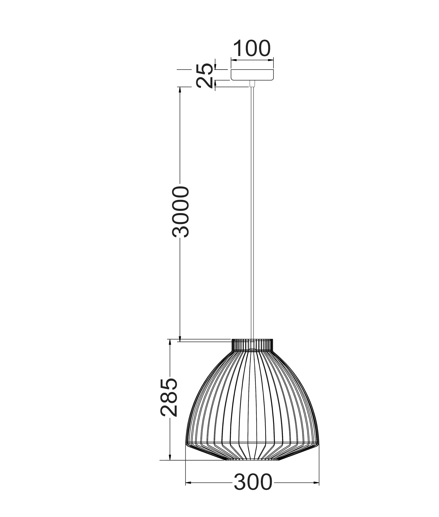 MANU: Stylish Modern Interior Cone (Concave) Wire Cage Pendant Lights - Great Deal!