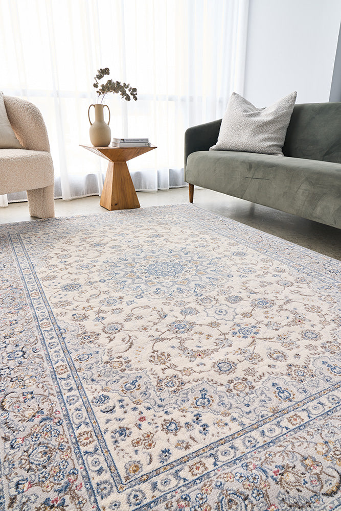 Hot Sale! Exquisite Ivory Melody Kashan Persian-Style Rug for Home Decor