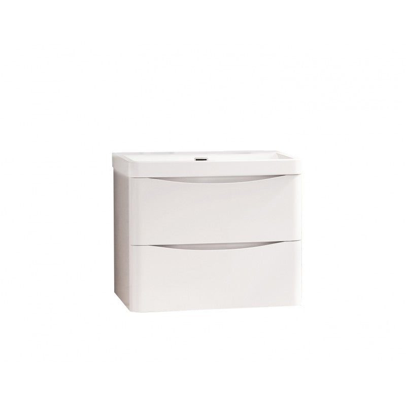 Hot! ANCONA 600mm Gloss White Wall - Hung Vanity