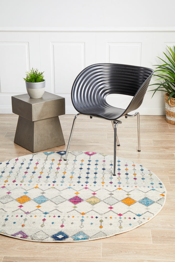 Mirage Peggy Tribal Moroccan Multi - Round Rug: Capture Latest Trends
