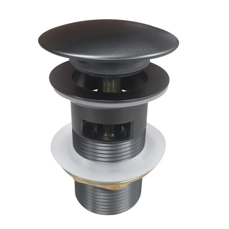 Hot Sale! 32/40mm Solid Brass Basin Pop - Up Waste with Overflow in Gunmetal Grey