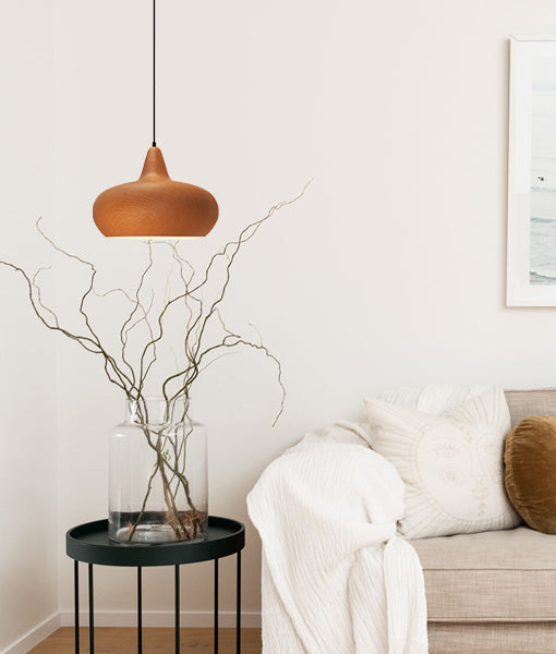 LIGNA Retro-Style Replica Wood Wine Glass Single Pendant Lights