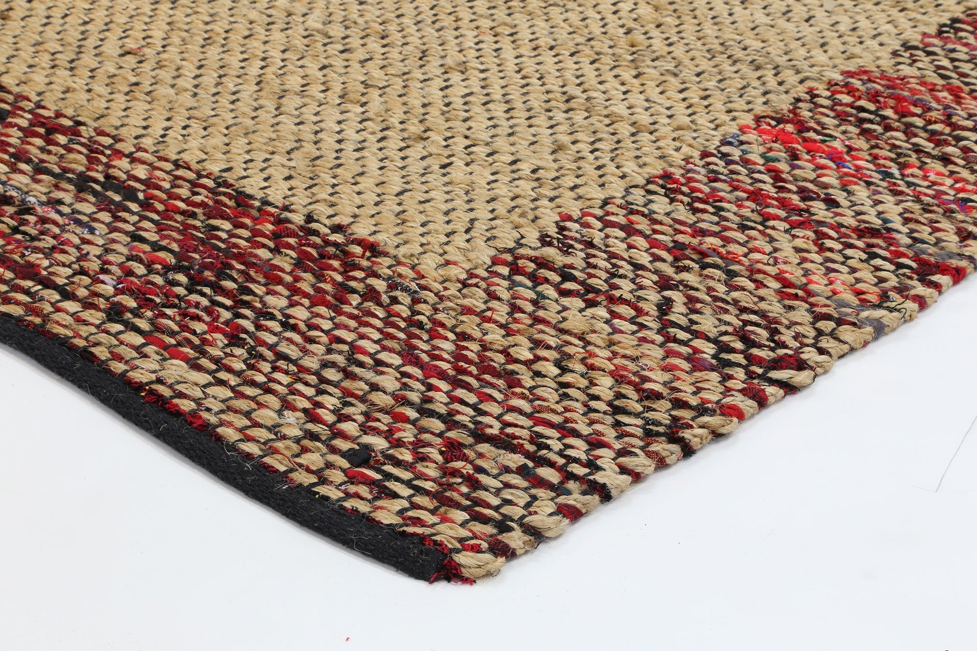 Exclusive Mahal Multi - Colour Border Jute Rug on Sale