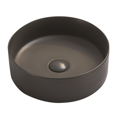 Dark Grey Round Ceramic Basin by POSEIDON (352x352x112)