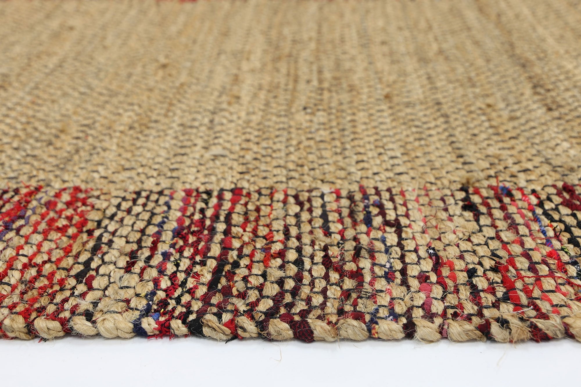 Exclusive Mahal Multi - Colour Border Jute Rug on Sale