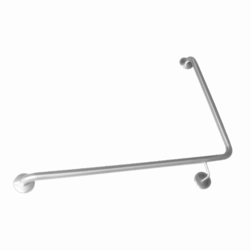 950x600mm 32mm Diameter 90 Degrees Left-Hand Satin Finish Stainless Steel Grab Rail