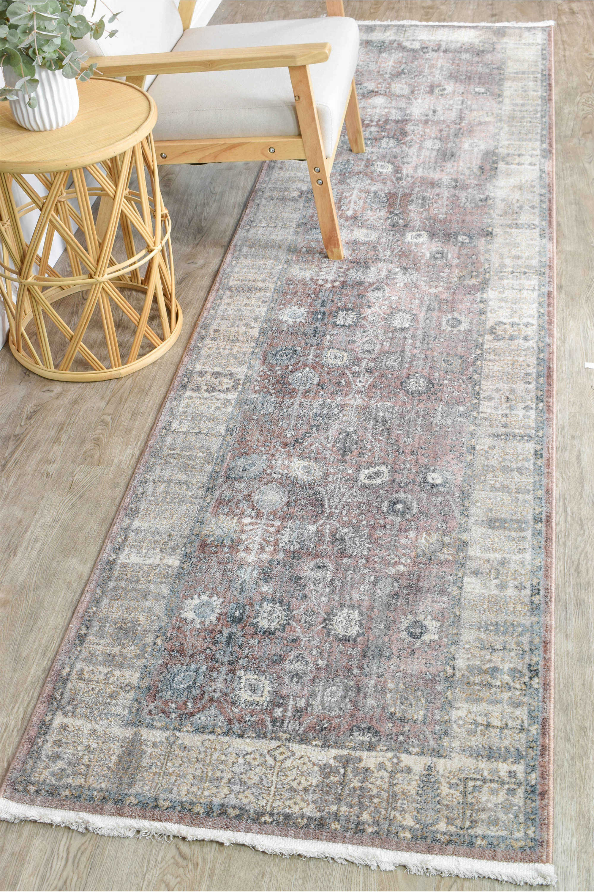 Hot Sale! Novara 0B568A Pink Rose Balm Runner Rug for Home Decor