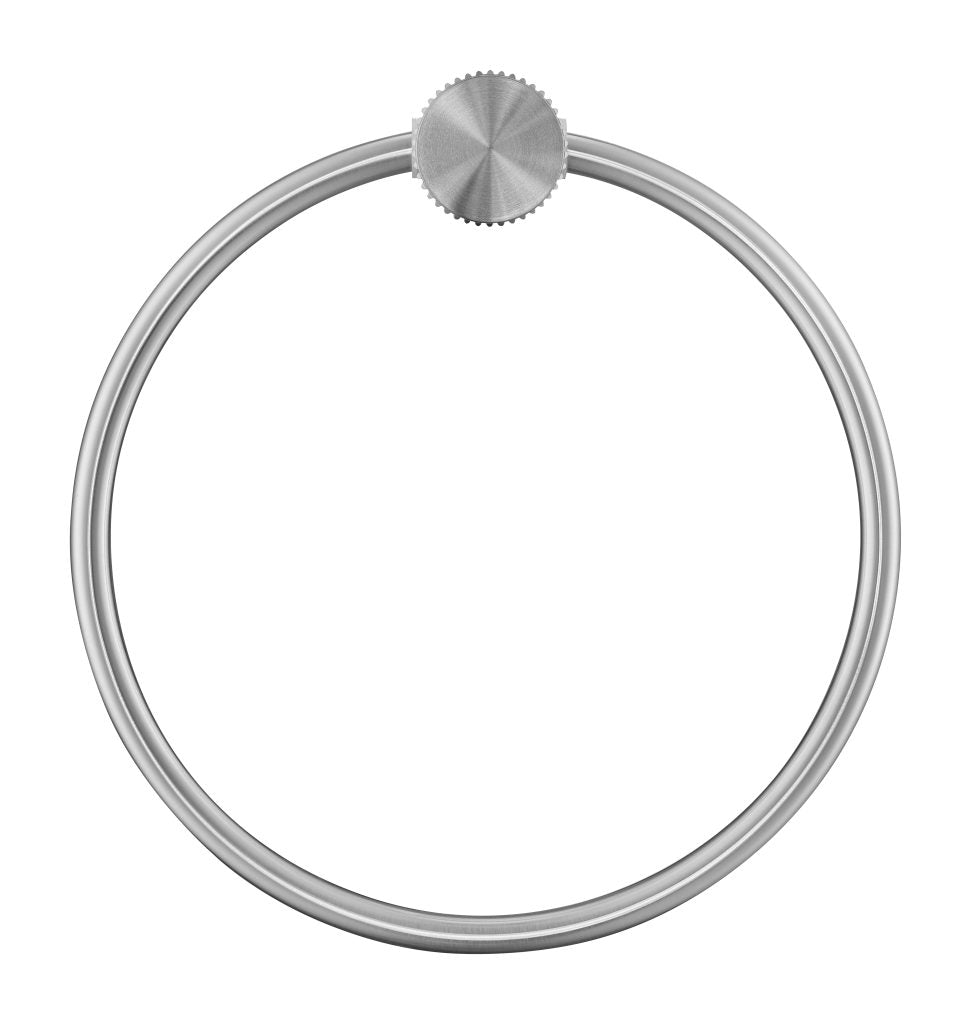 Brushed Nickel Mica Fluted Towel Ring - Stylish and Functional Bathroom Essential