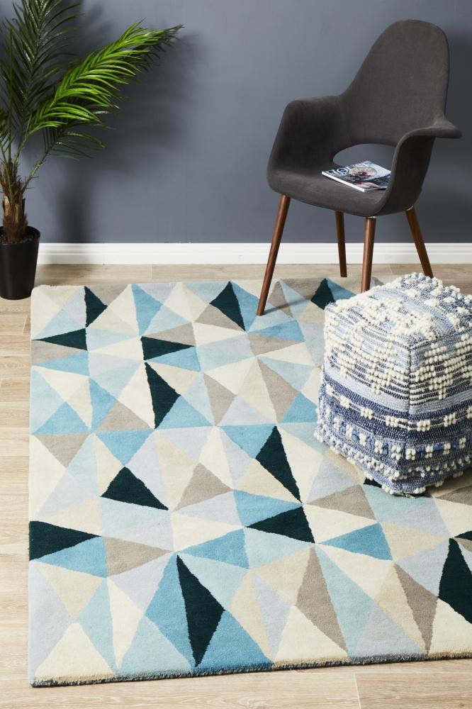 Hot Sale! Matrix Turquoise 901 Pure Wool Rug - Stylish Home Decor