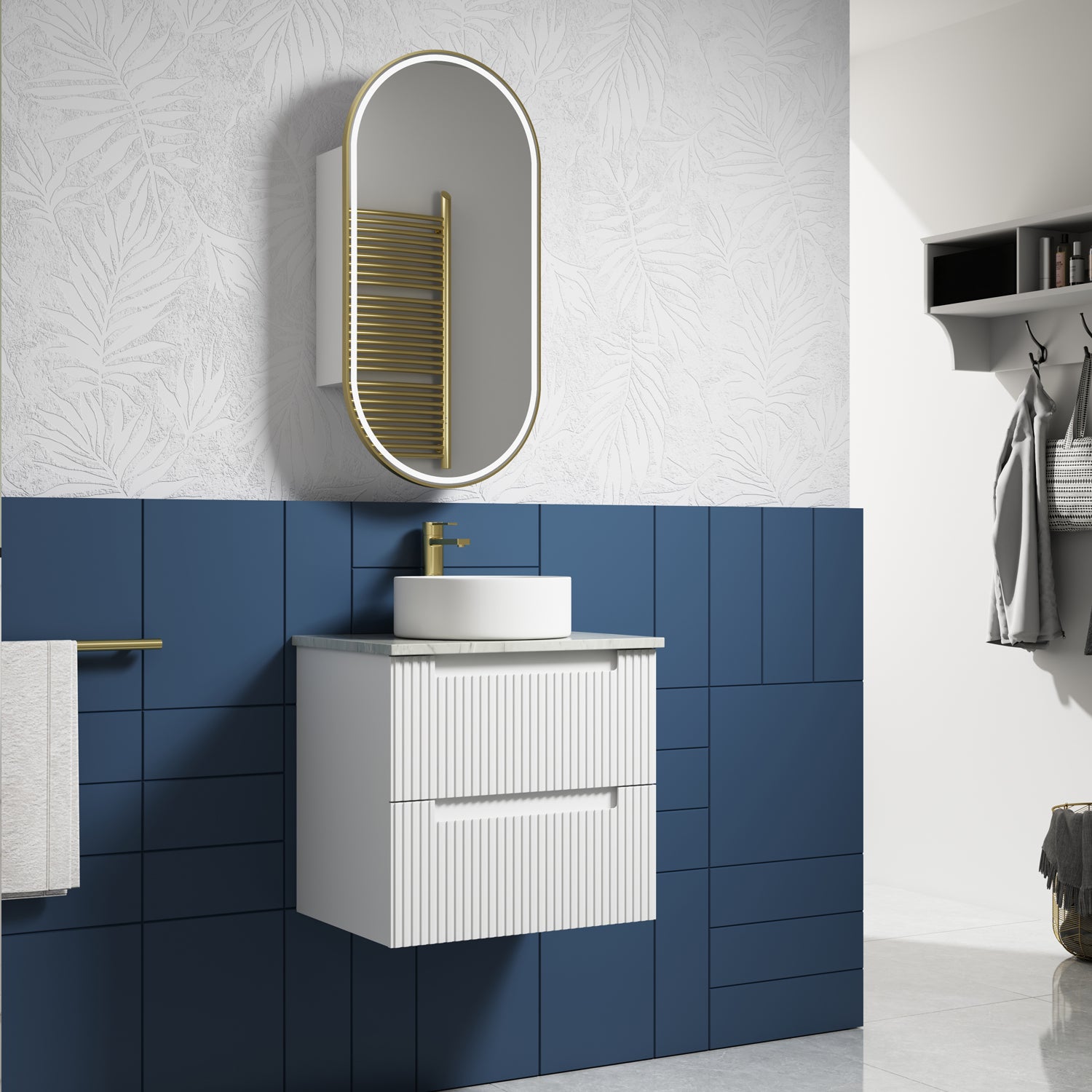 Matte White NEVA Wall - Hung Vanity Available in All Sizes