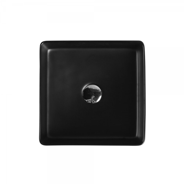 Hot Sale ETNA Square Countertop Basin in Matt Black, 360x360x110mm