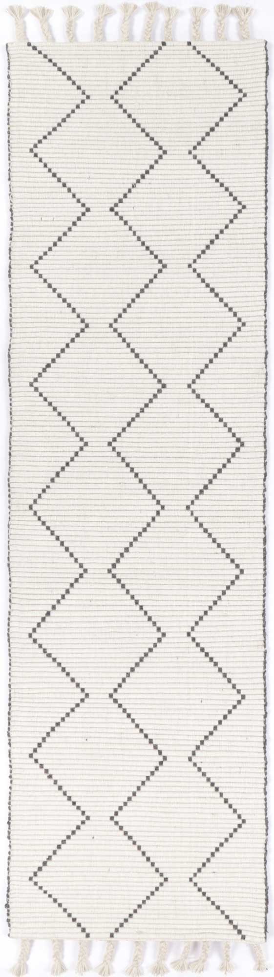 Anjuna Cream Zig-Zag Wool Blend Rug - Exclusive Offer