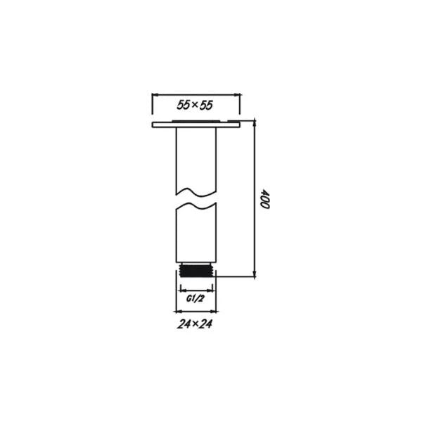 Hot Sale! Eric Chrome Ceiling Shower Arm