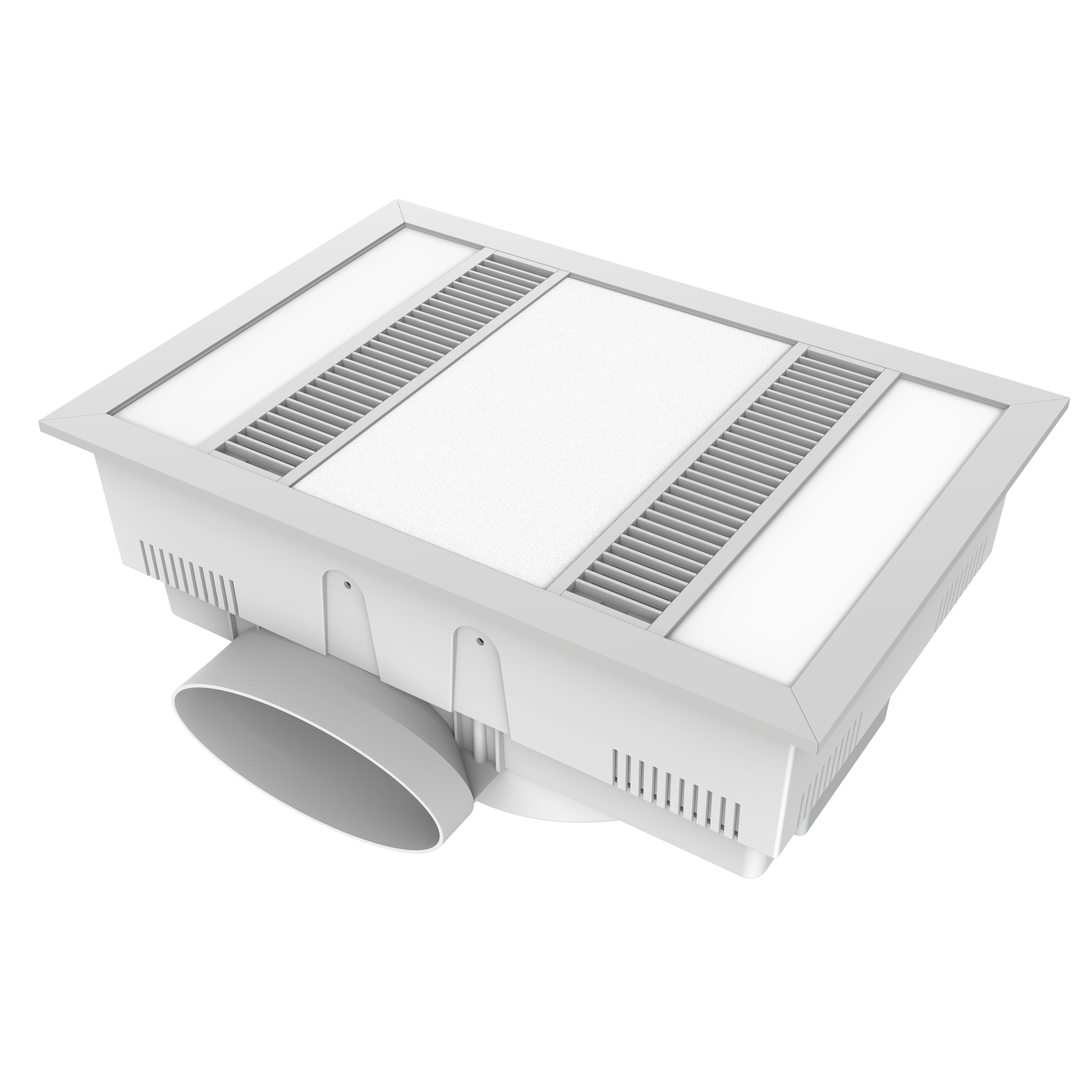MODURA 24w White Slender Exhaust Fan with High Extraction and Panel Light