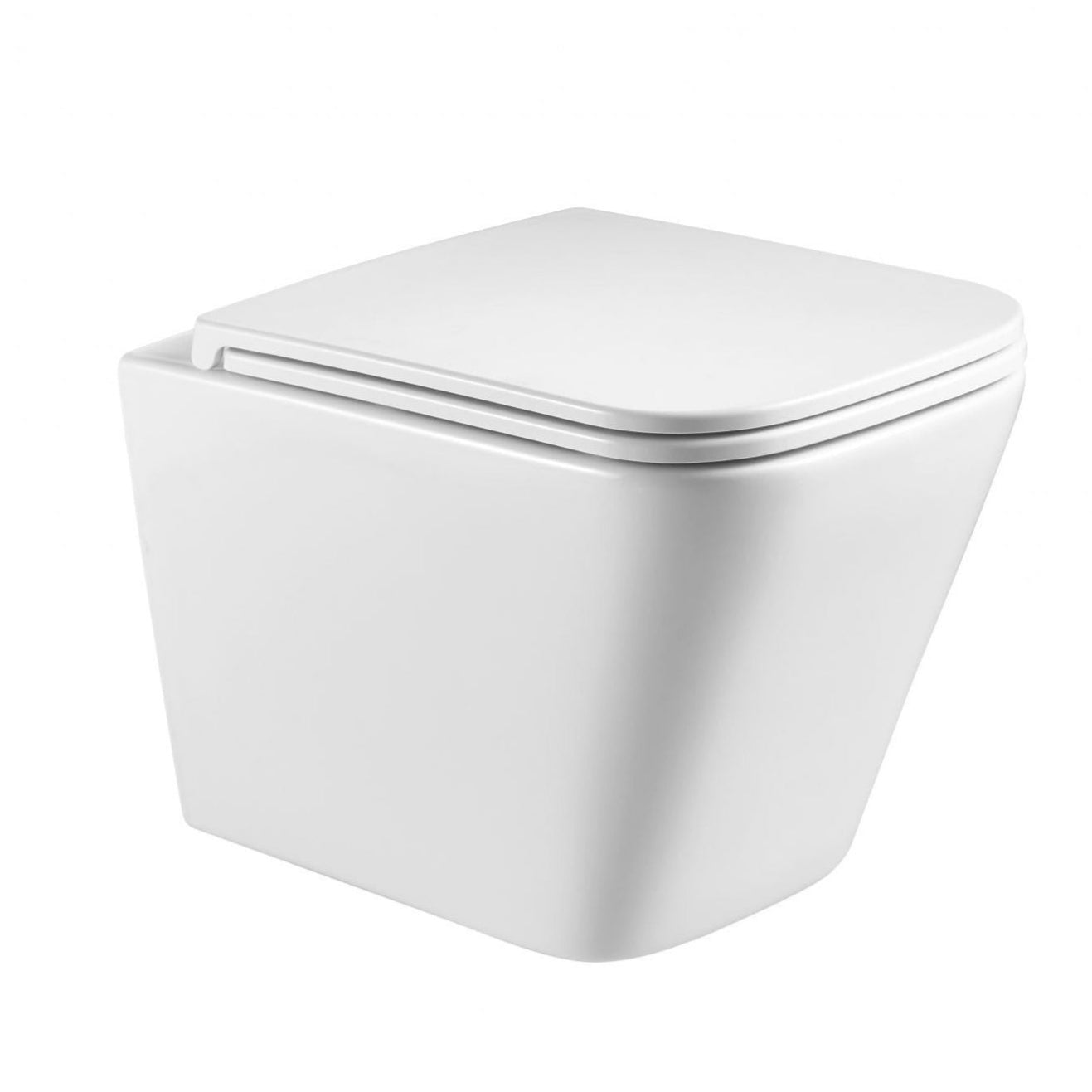 Enox66 Gloss White Rimless Wall - Hung Toilet Pan with Advanced Hygiene Features