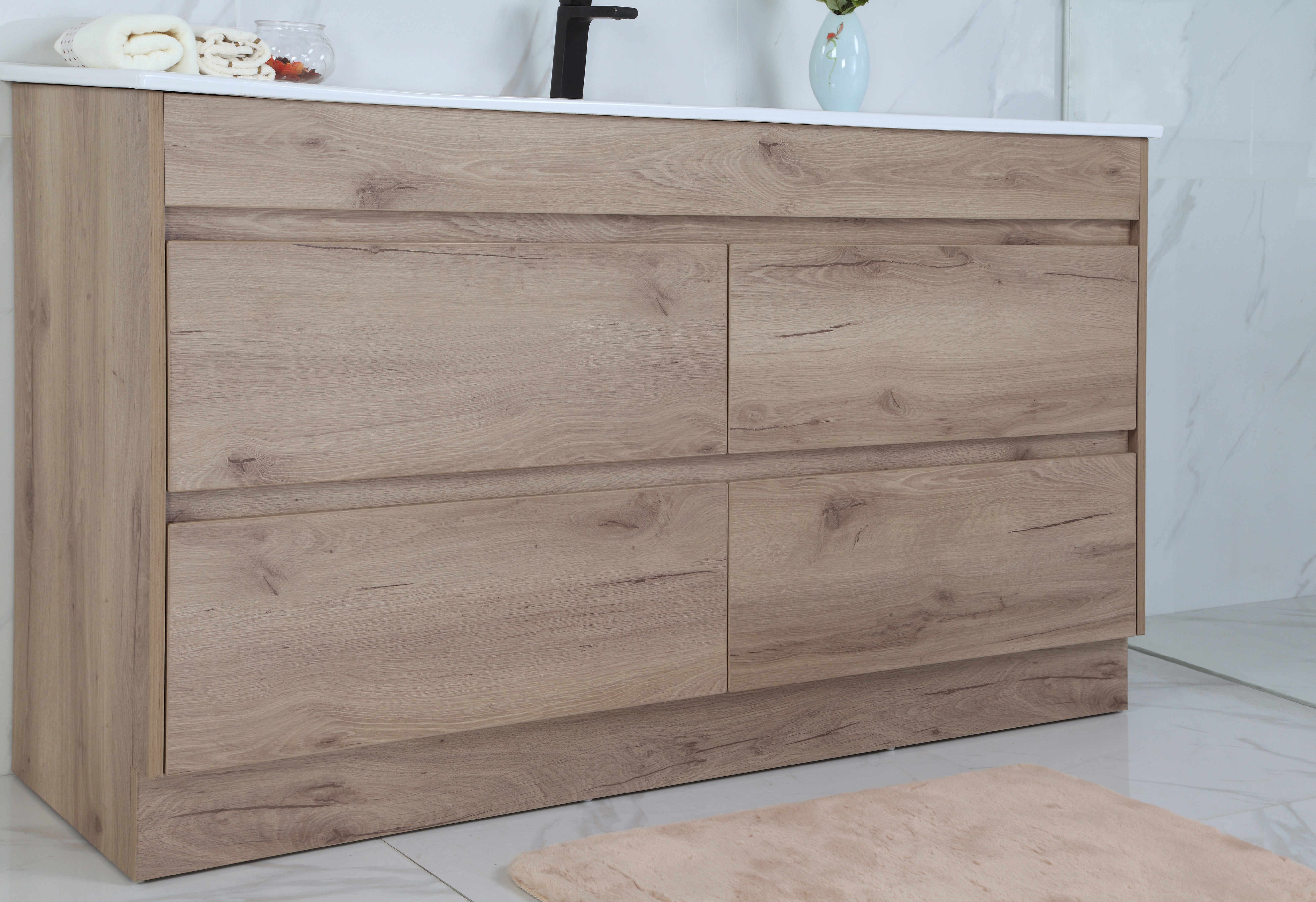Get the Best MAX MDF Freestanding Vanity in Natural Oak - All Sizes Available
