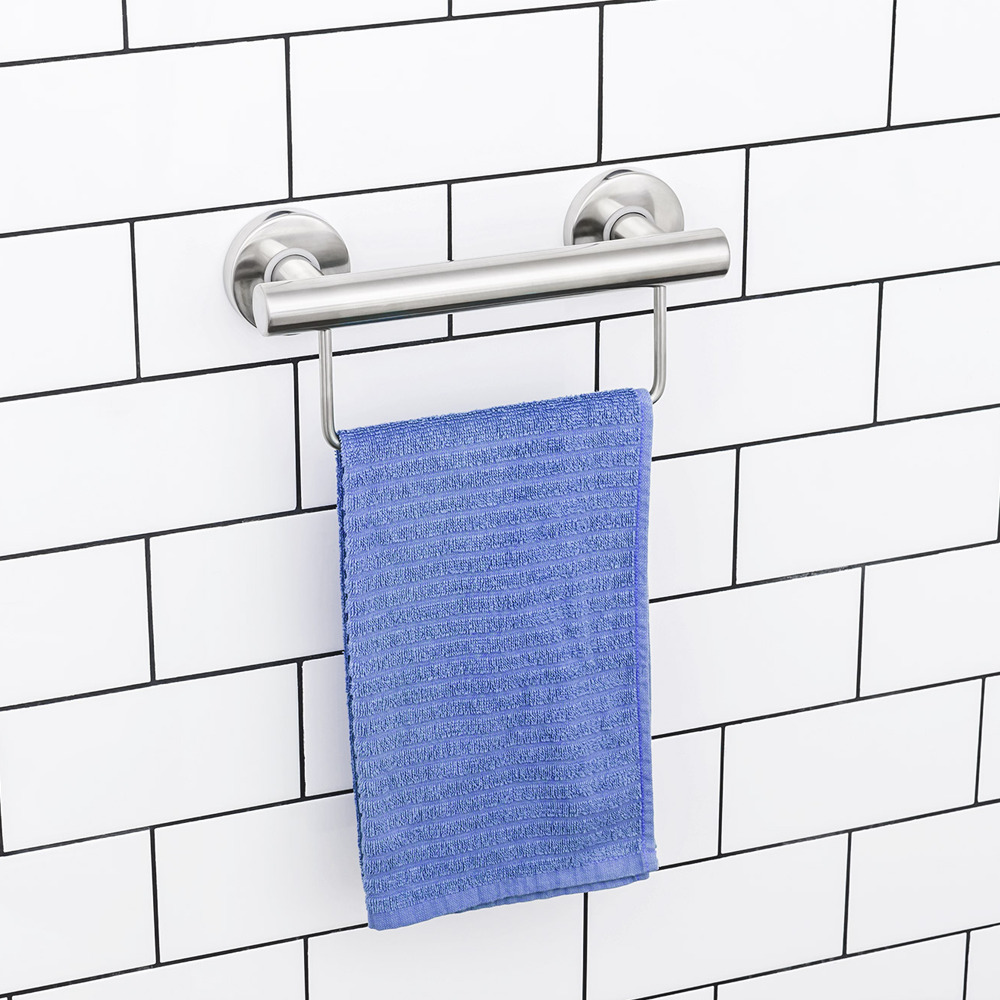 300mm Grab Rail with Optional Colour Towel Rail - Ideal for Assisted Living and Aged Care
