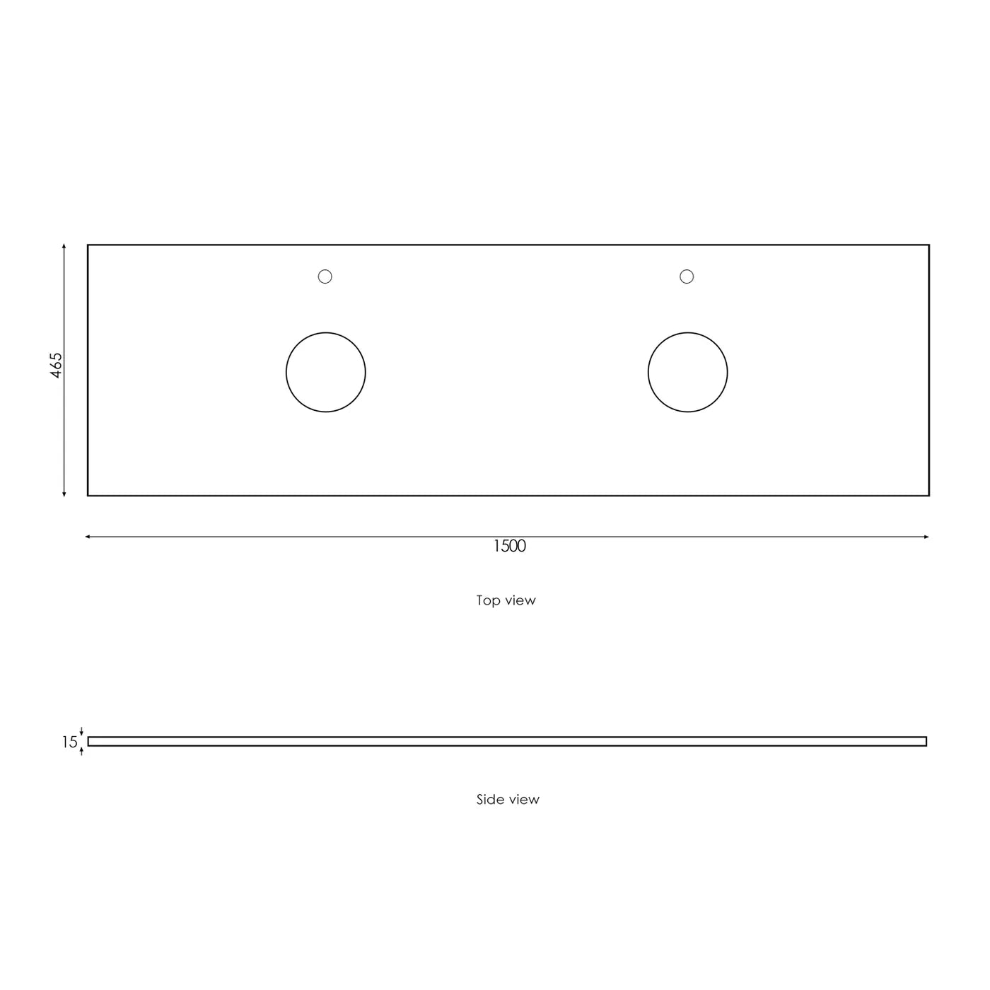 PETRA 1500mm Wall Hung Vanity (Single/Double Bowls) - Stylish & Functional