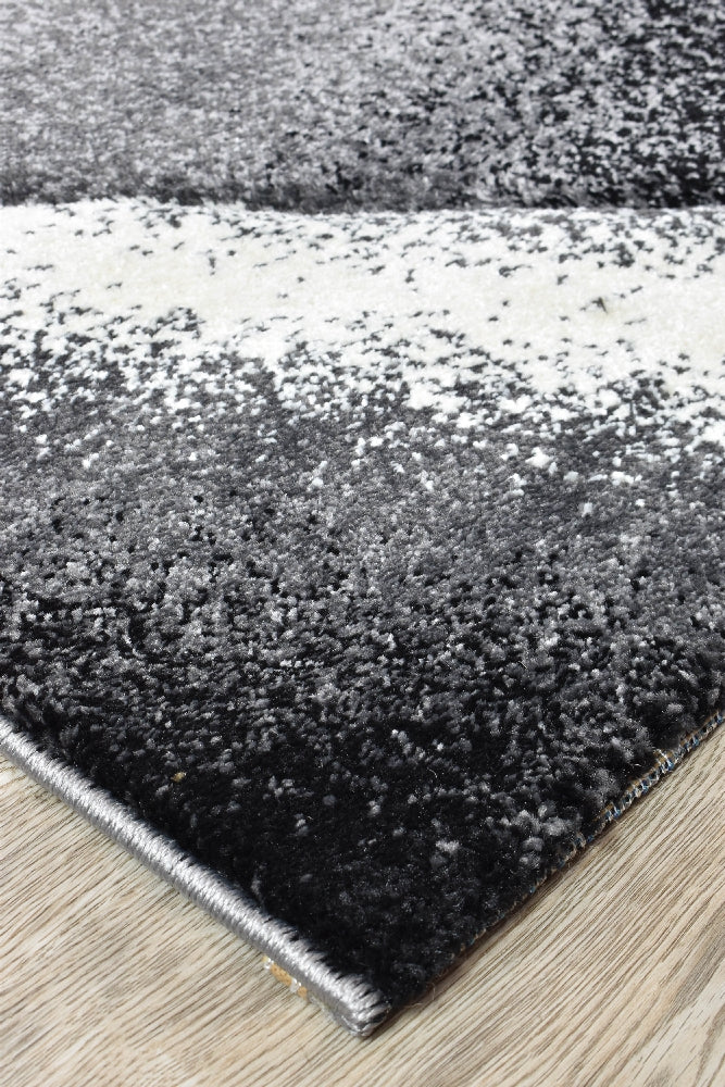 Stylish Novus 54B Rug in Light and Dark Grey Tones