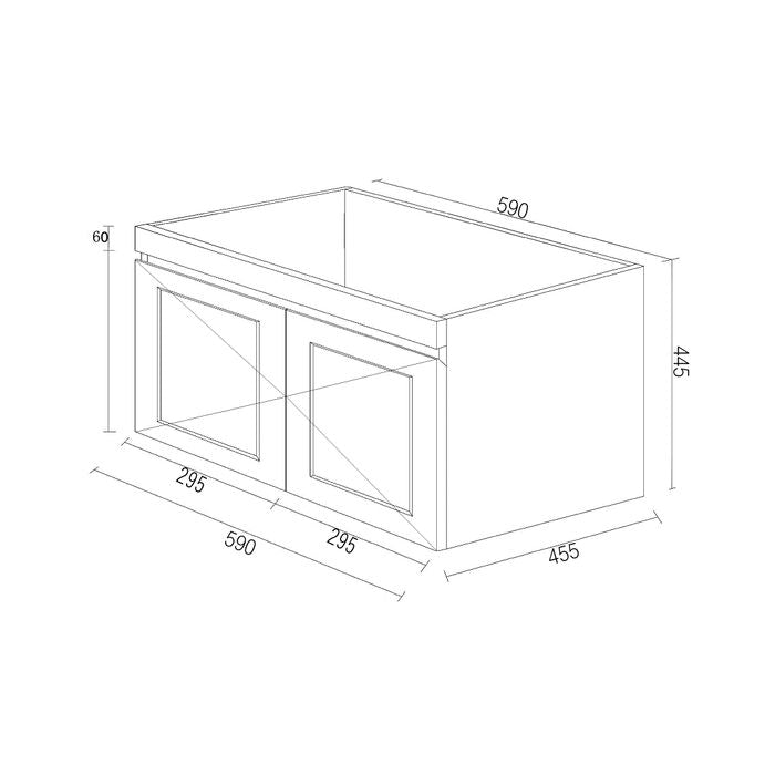 Hampton Mark II 600mm Matte Black Wall - Hung Vanity: Stylish Storage Deal