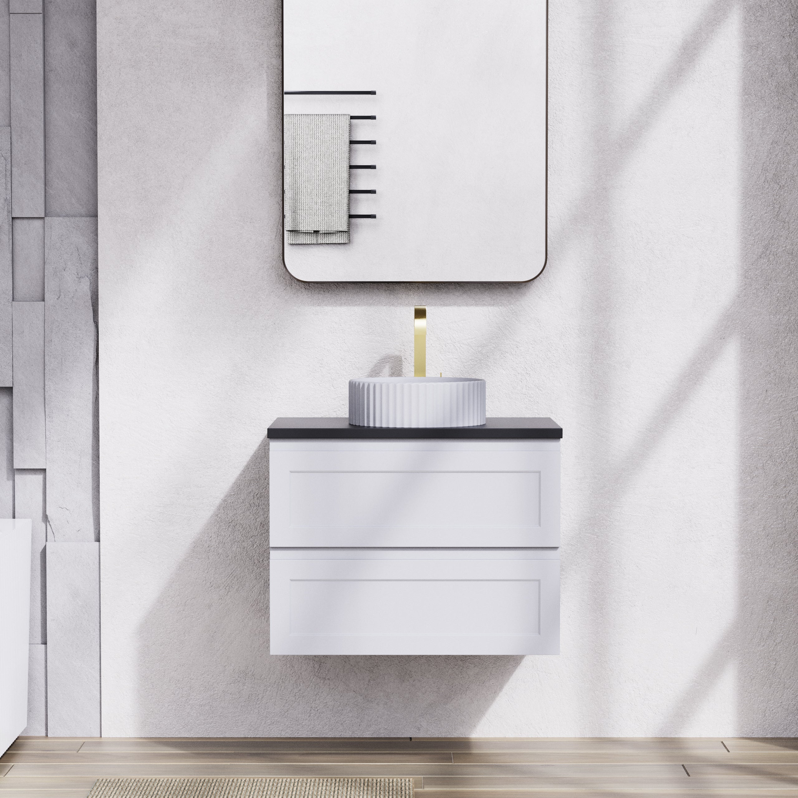 750mm Fremantle Wall Hung PVC Vanity Cabinet in Matte White - Premium Quality!