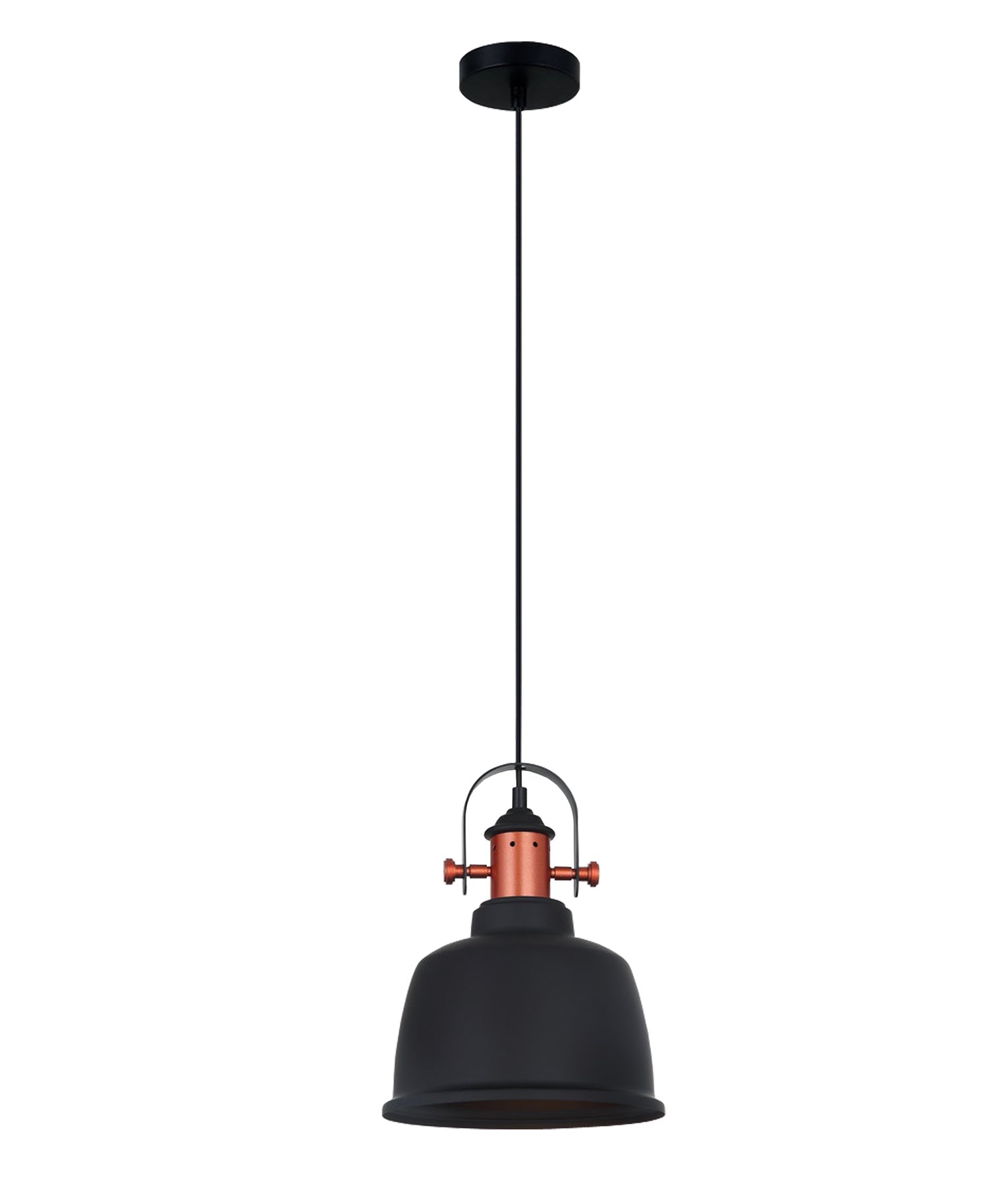 ALTA Industrial Pendant Lights with Bell Shape and Copper Highlights - Ideal for Interior Spaces