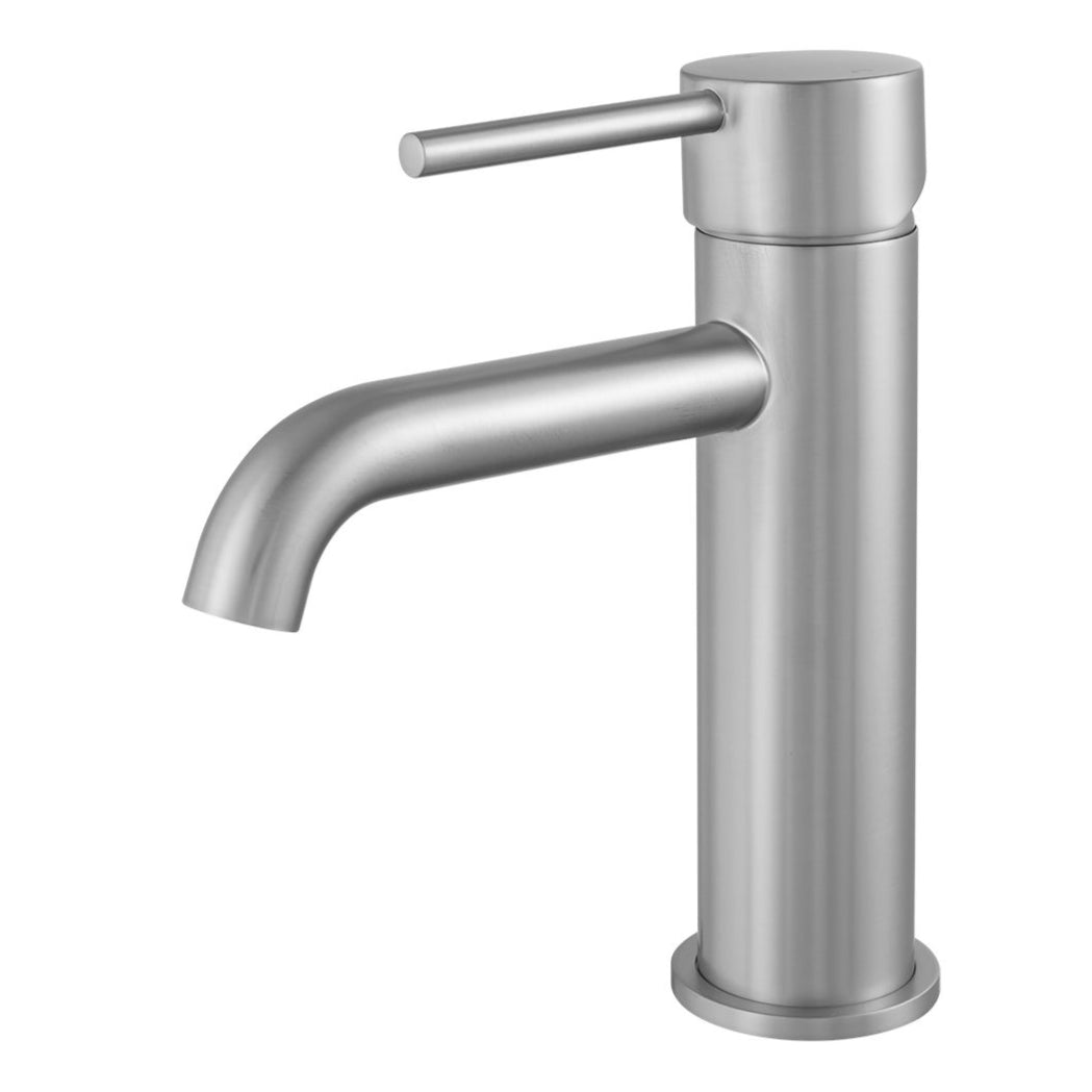 Get Your Bathroom Elegant! LUCID PIN Series Round Basin Mixer in Brushed Nickel