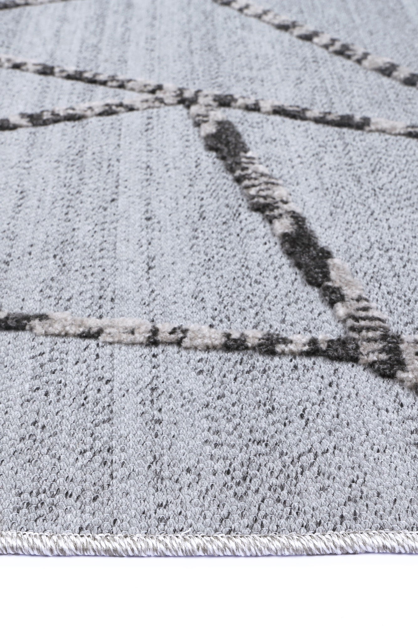 Nefeli Grey Anthrasite Geometric Rug - Stylish & Durable