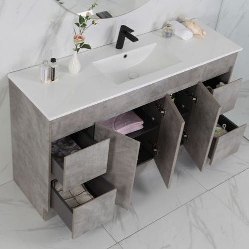 Exclusive LOLA Freestanding Vanity in Stylish Grey - Available in All Sizes