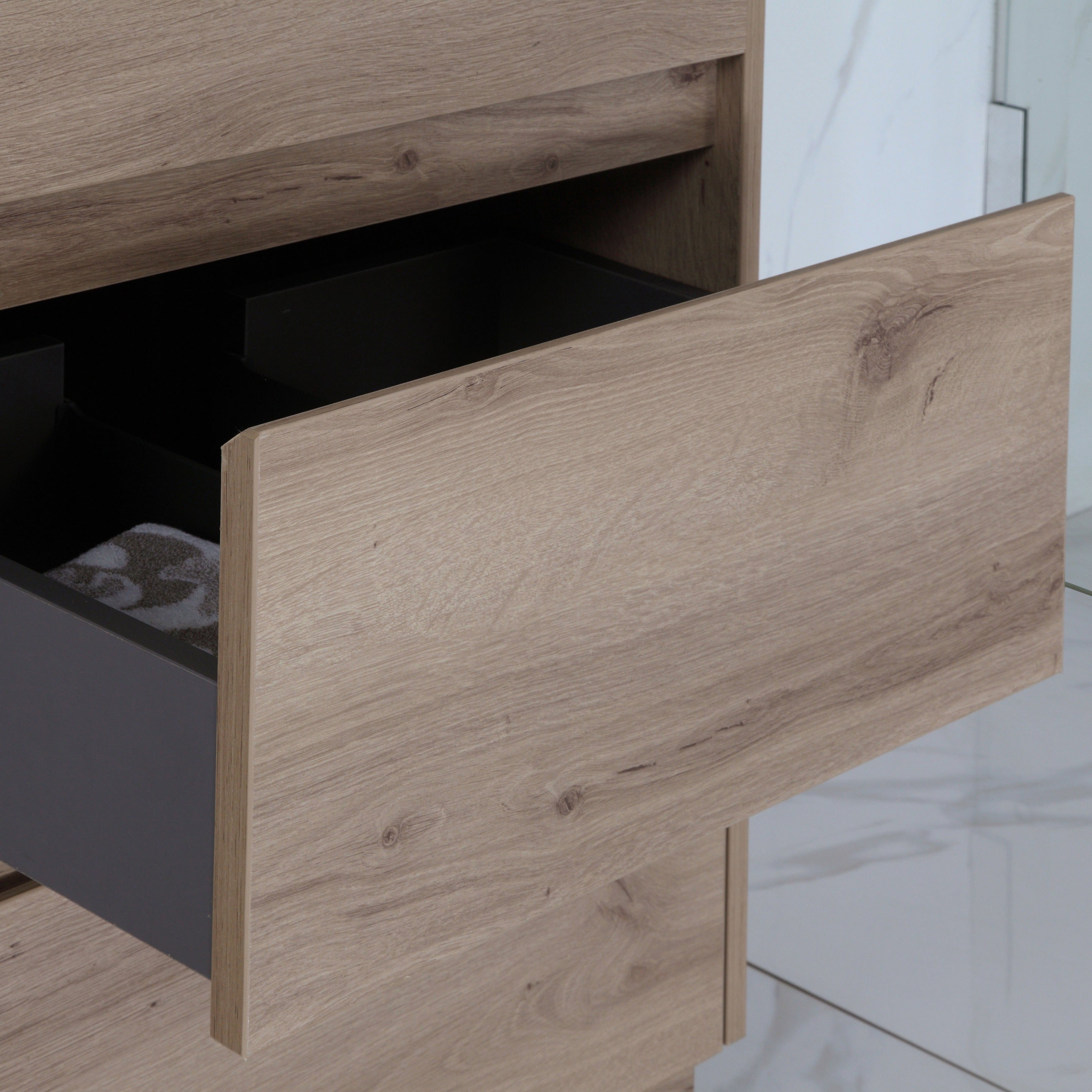 Get the Best MAX MDF Freestanding Vanity in Natural Oak - All Sizes Available