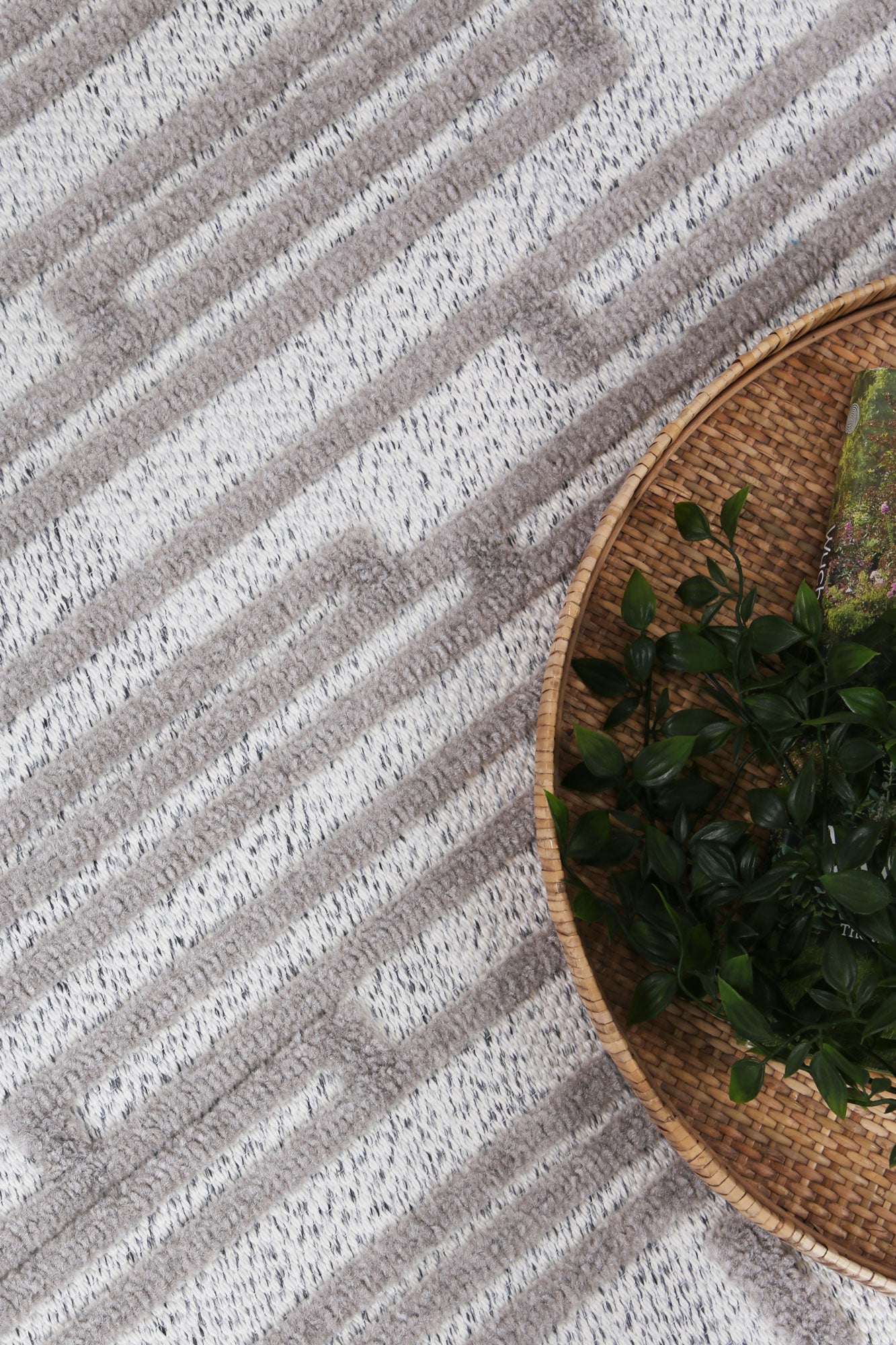 Hot Sale! Nefeli Collection Grey Matrix Polypropylene Floor Rug for High - Traffic Areas