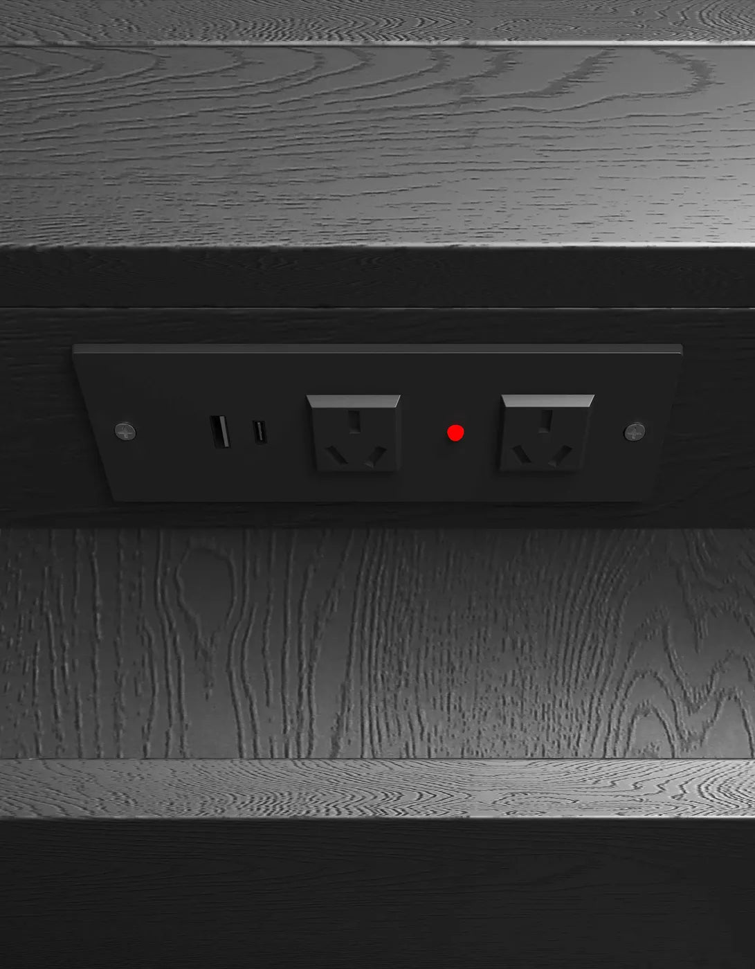 Hot Deal! 900mm Black Oak LED Noosa Shaving Cabinet with 3 Colour Function