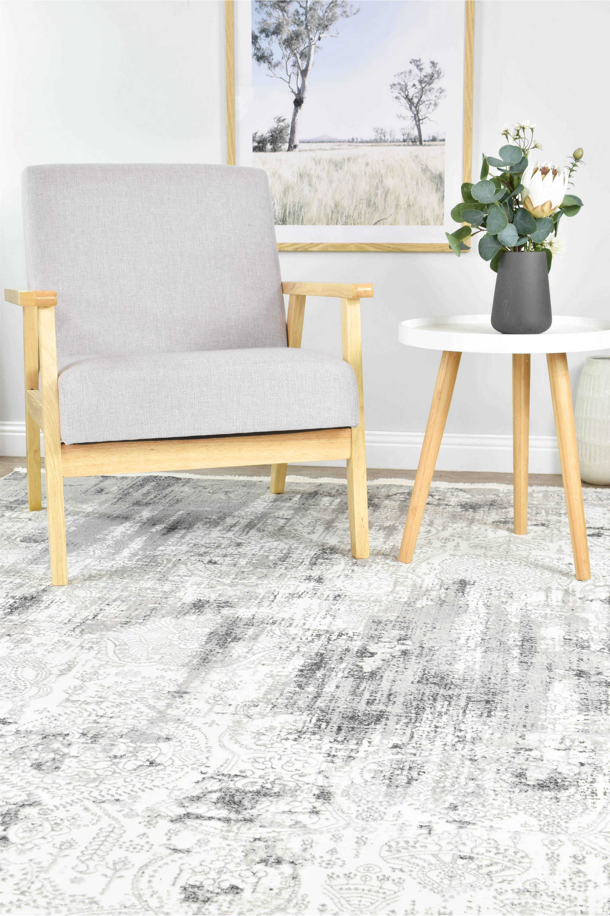 Harmonia 27084A Beige Polypropylene Rug with Soft Pile and Silky Sheen