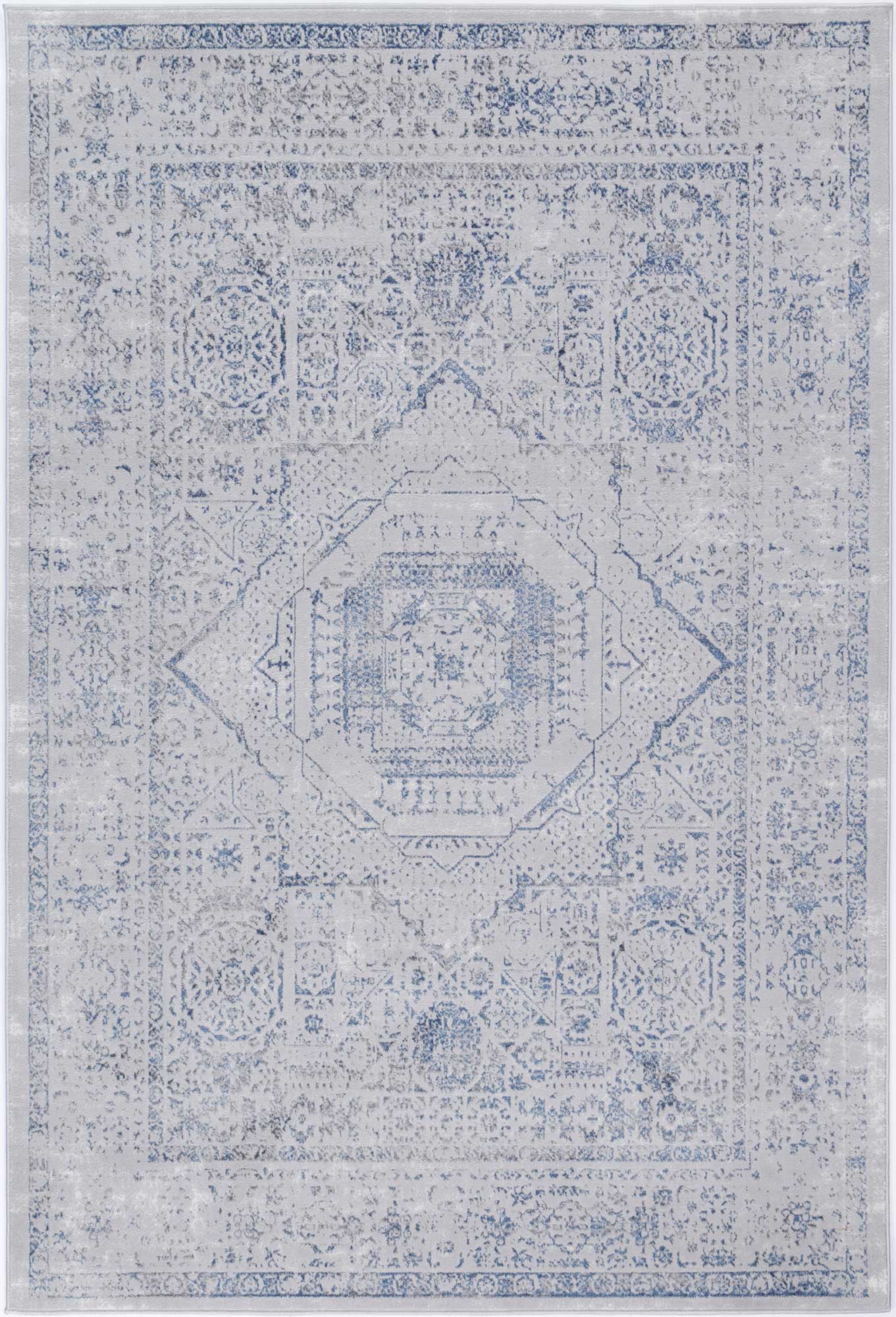 Malo Luna Traditional Blue Cream Rug - A Durable and Stylish Choice
