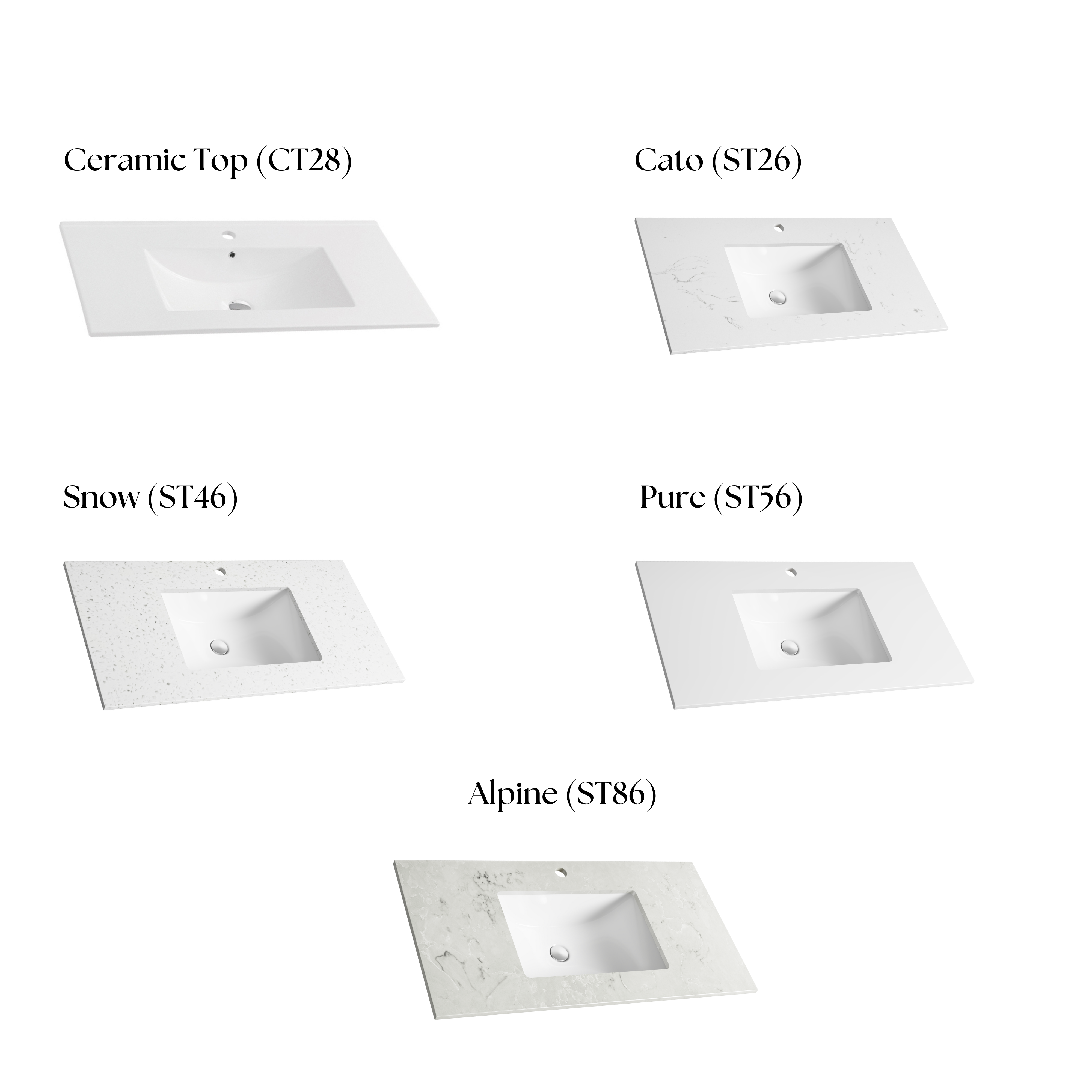 PERLA Mark II Matte White Wall - Hung Vanity in All Available Sizes