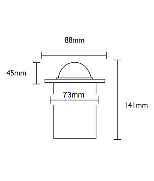 Hot Deal! MR16 Inground Up Lights with Small Faceplate & Eyelid, IP67 (73mm Cutout)