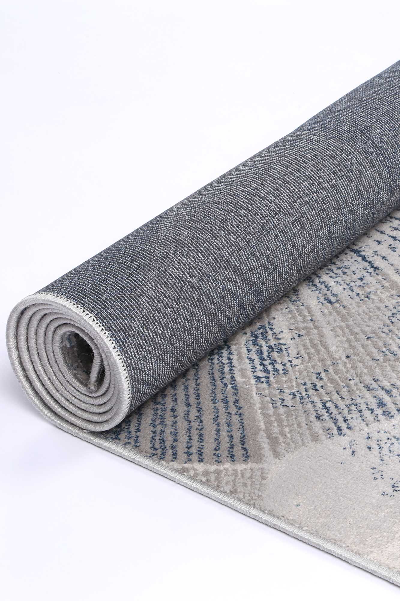 Exclusive Malo Mason Grey and Blue Geometric Floor Rug - Perfect for Any Decor Style