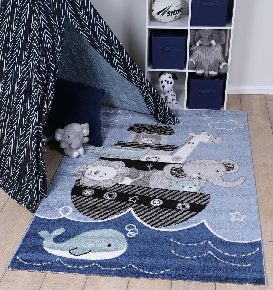 Blue Animal Arc Rug Designed Specifically for Nova Kids