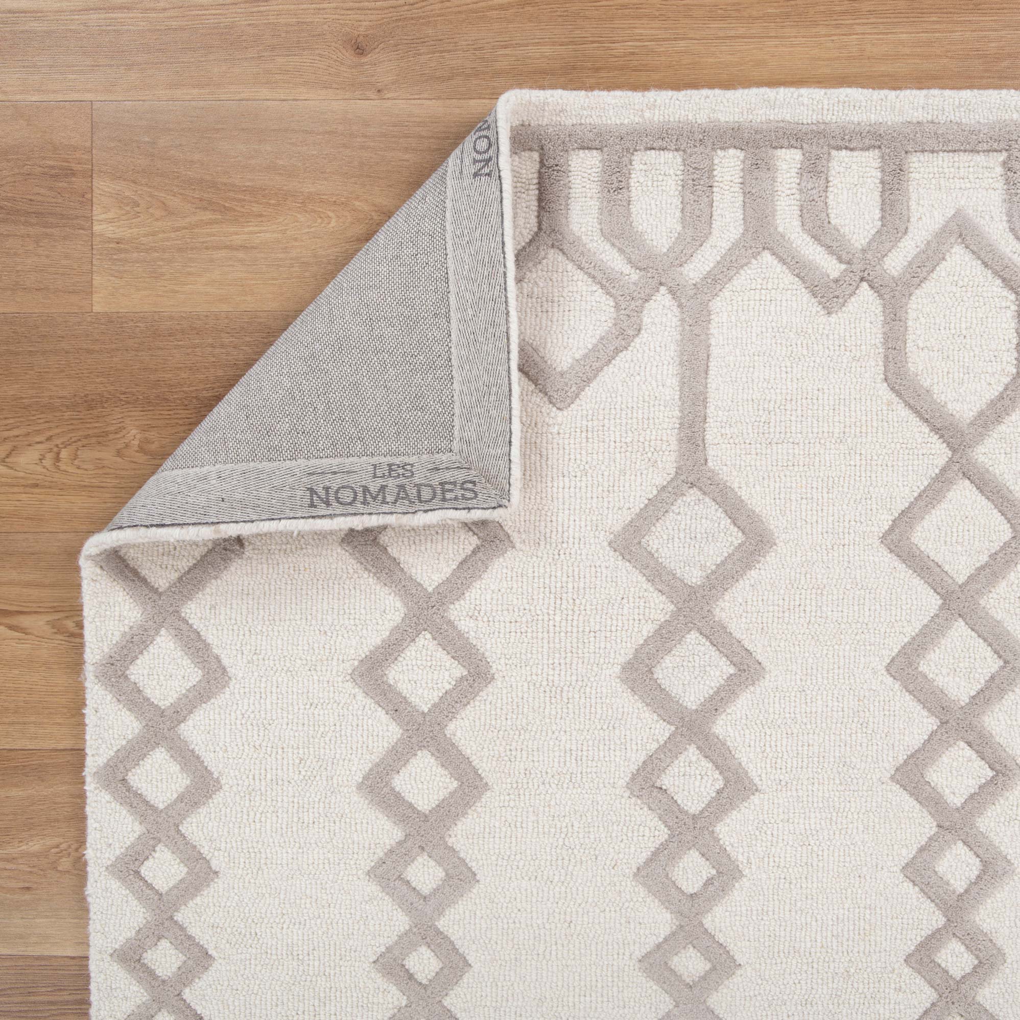 Beige Hand - Tufted 100% Wool Les Nomades Senso Rug for Modern Spaces