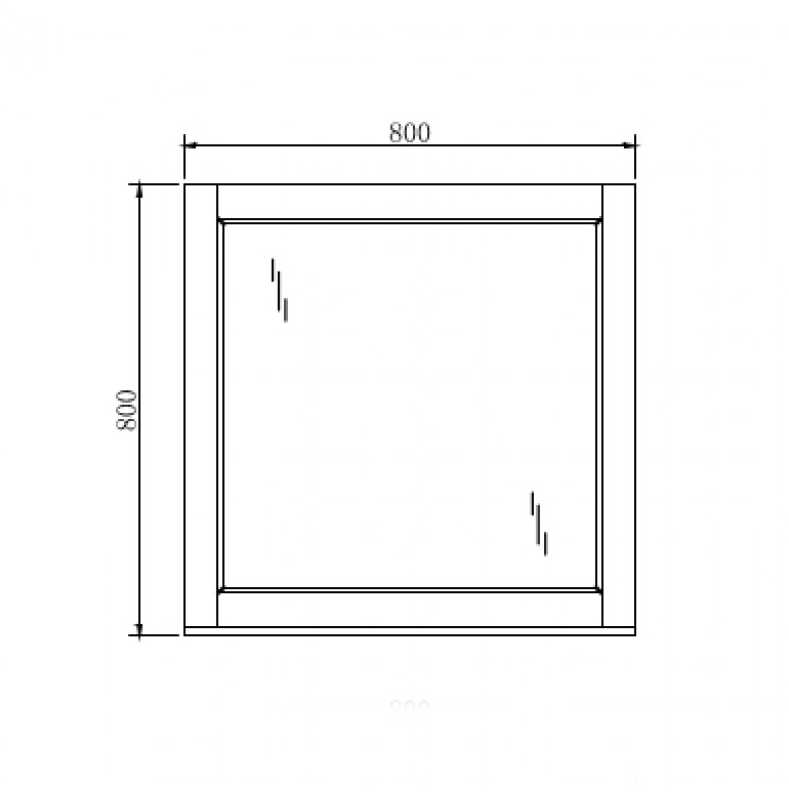 On Sale! 800x800mm Manhattan Square Wall - Hung Frame Mirror for Easy Home Decor