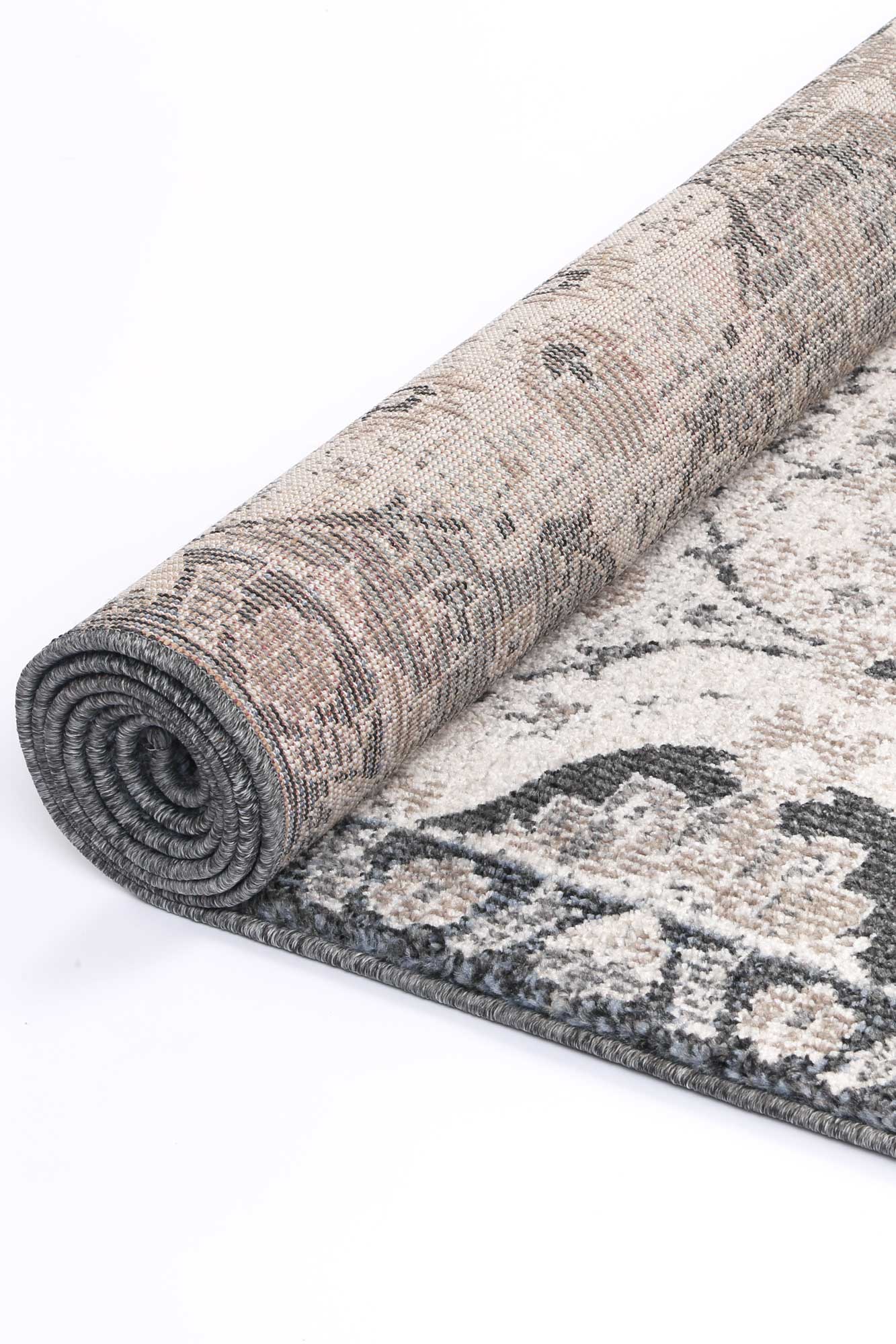 Exclusive Ezra Grey Lantern Polyester Rug with Oriental Patterns - Great Choice for Your Living Space