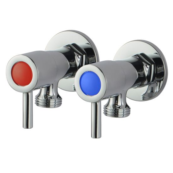 Hot Deal! Pentro Chrome Round Brass Washing Machine Taps Set